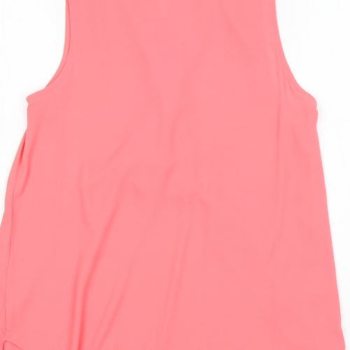 New Look Womens Pink   Basic Blouse Size 12 V-Neck