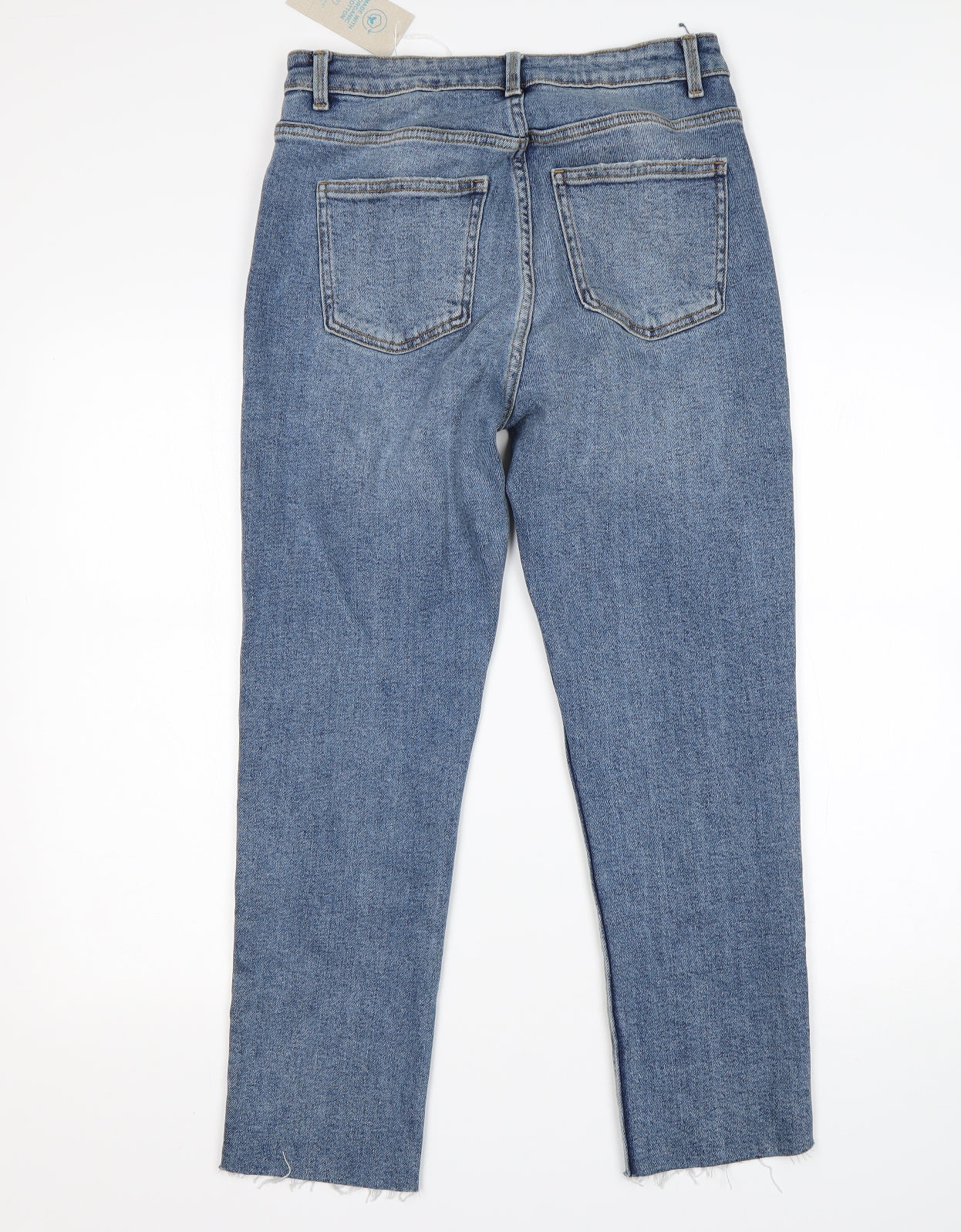 Primark Womens Blue  Cotton Straight Jeans Size 12  Regular