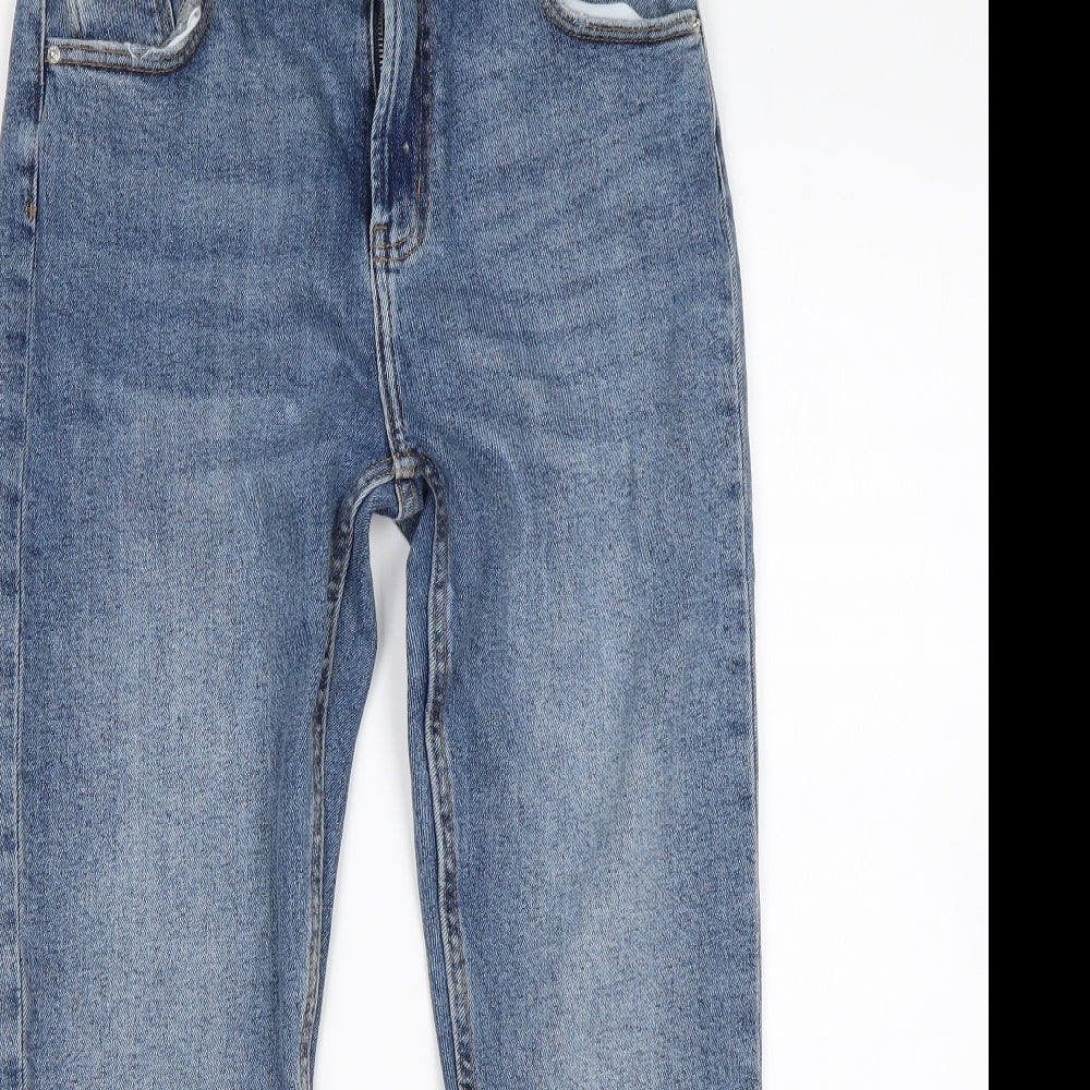 Primark Womens Blue  Cotton Straight Jeans Size 12  Regular