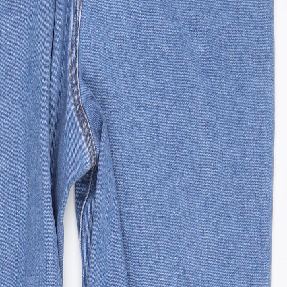 Missguided Womens Blue  Cotton Straight Jeans Size 14 L30 in Regular