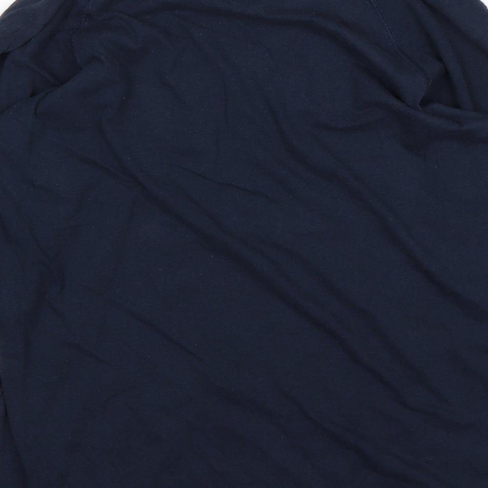 Jack Wills Womens Blue  Cotton Basic T-Shirt Size 10 Round Neck