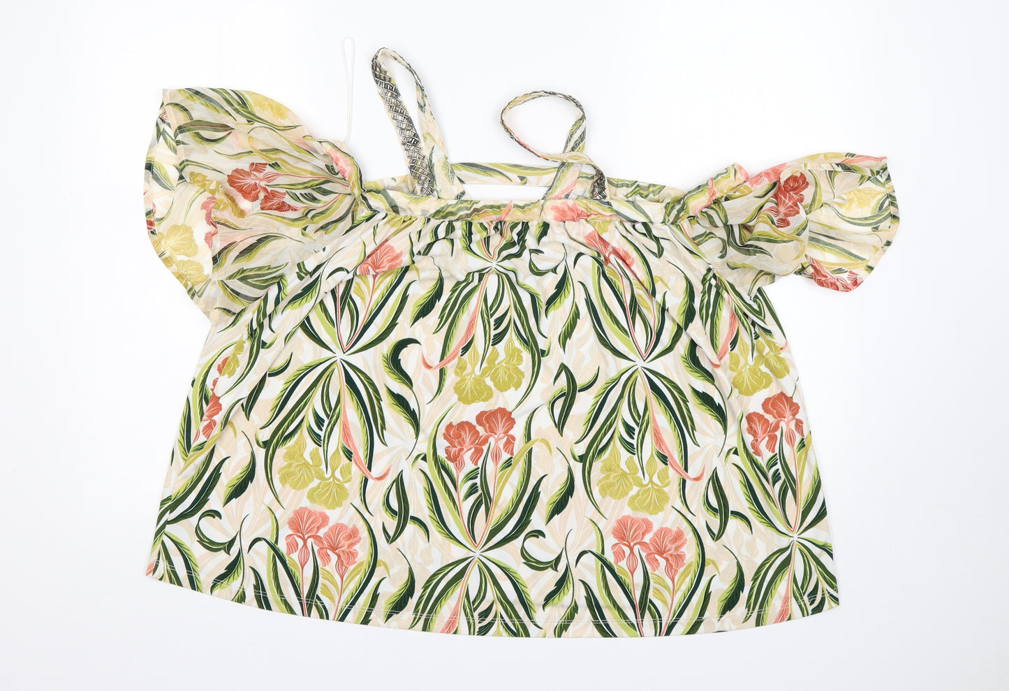 NEXT Womens Multicoloured Floral Polyester Basic Blouse Size 12 V-Neck