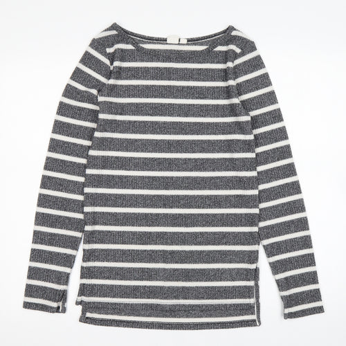 Gap Womens Multicoloured Round Neck Striped Polyester Pullover Jumper Size XS
