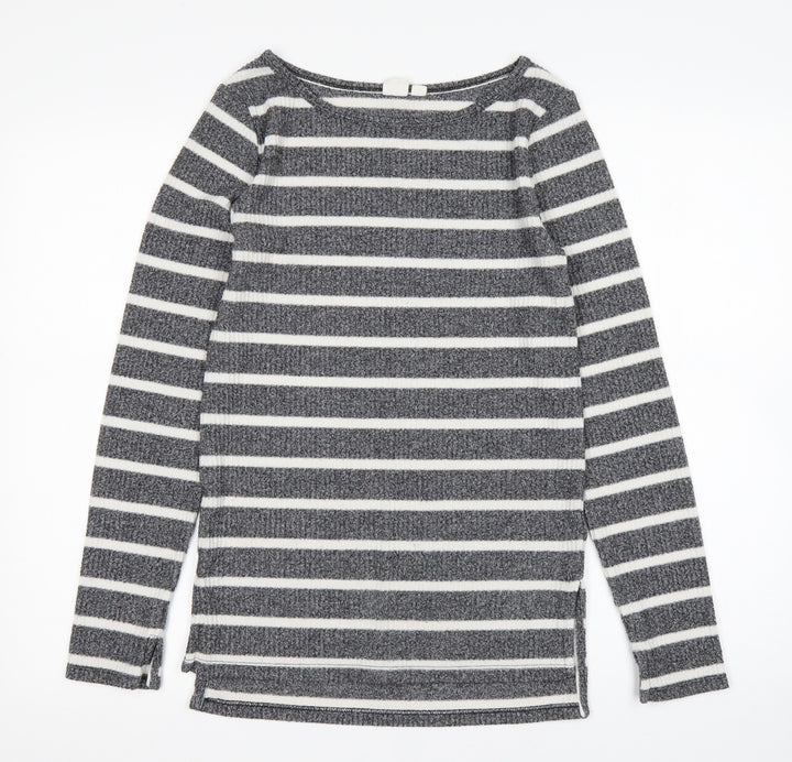Gap Womens Multicoloured Round Neck Striped Polyester Pullover Jumper Size XS