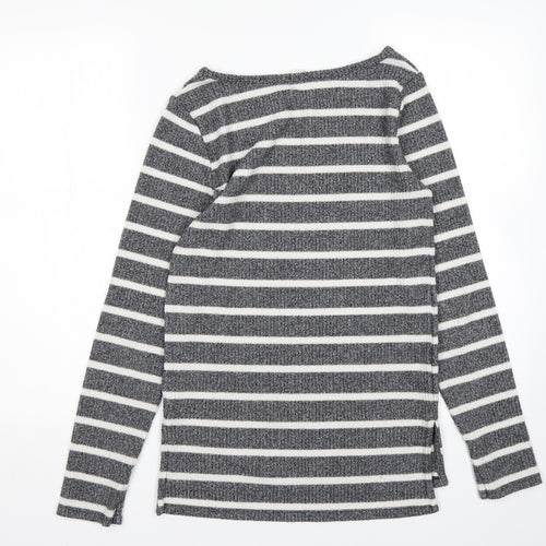 Gap Womens Multicoloured Round Neck Striped Polyester Pullover Jumper Size XS