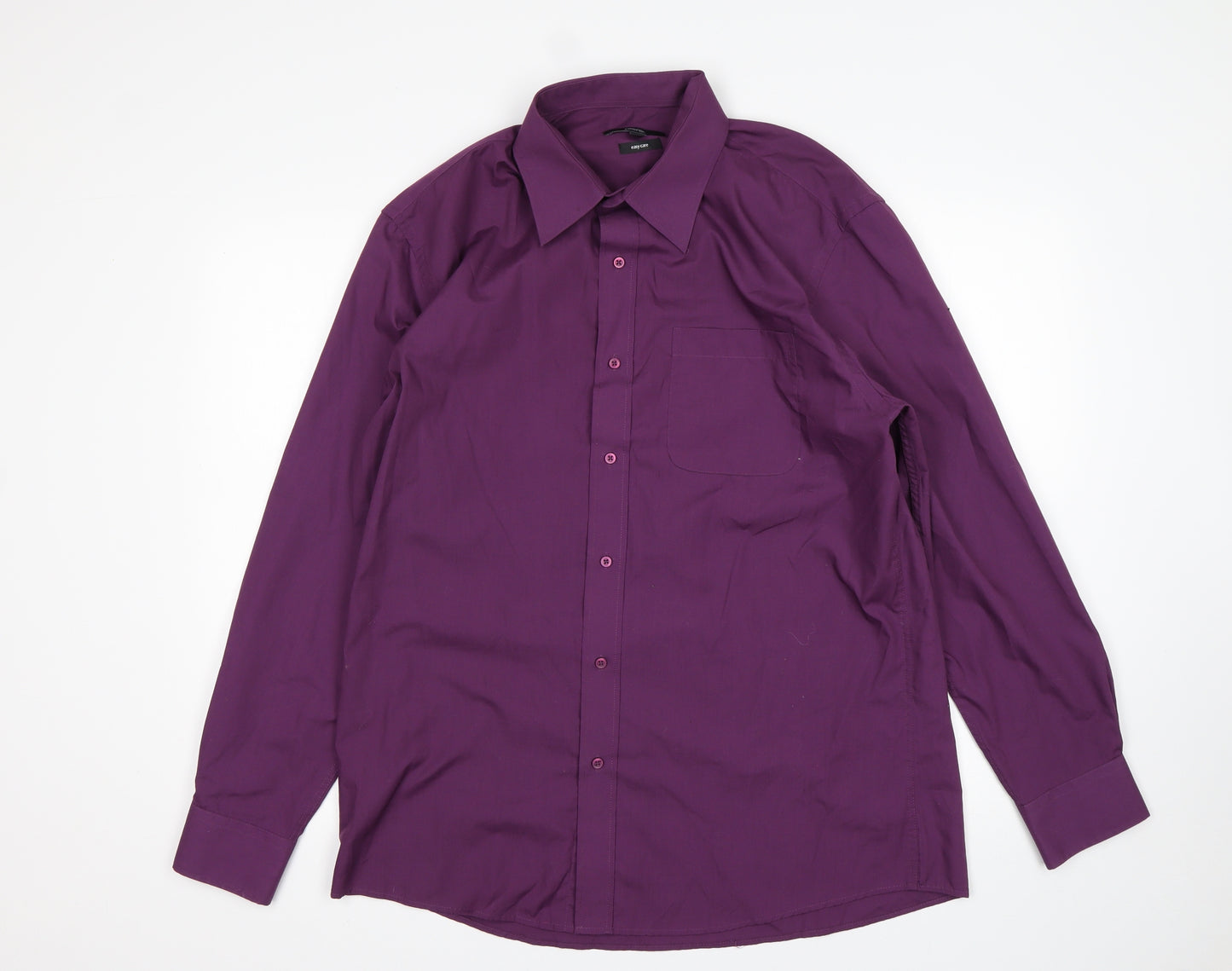 George Mens Purple  Cotton  Dress Shirt Size 16 Collared