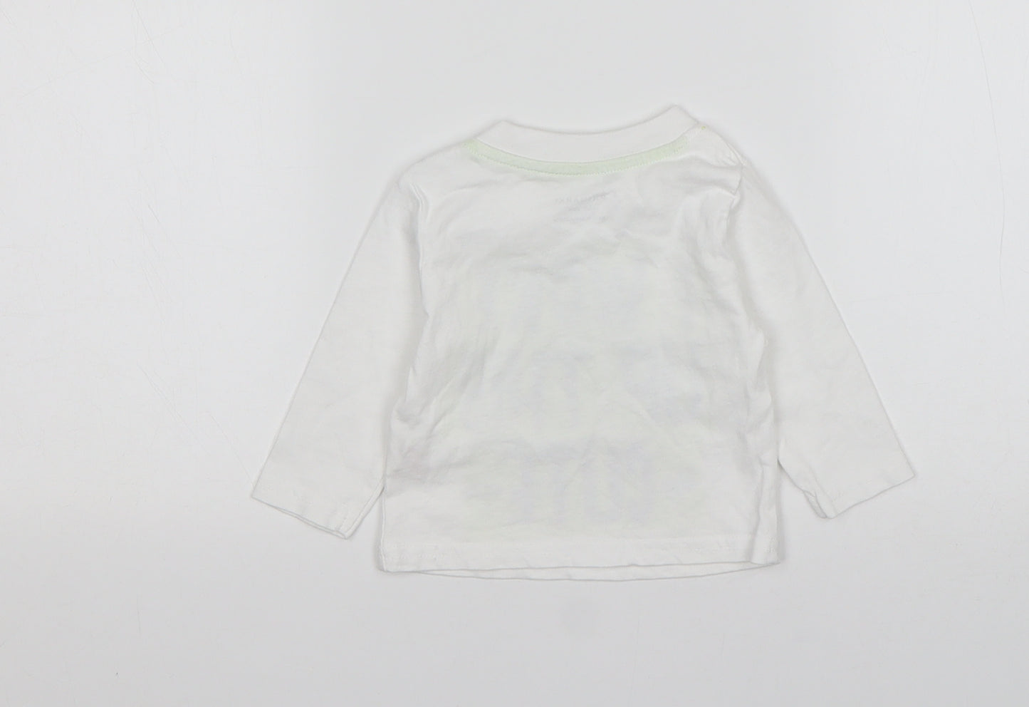 Primark Boys Multicoloured  Cotton Basic T-Shirt Size 3-6 Months Round Neck