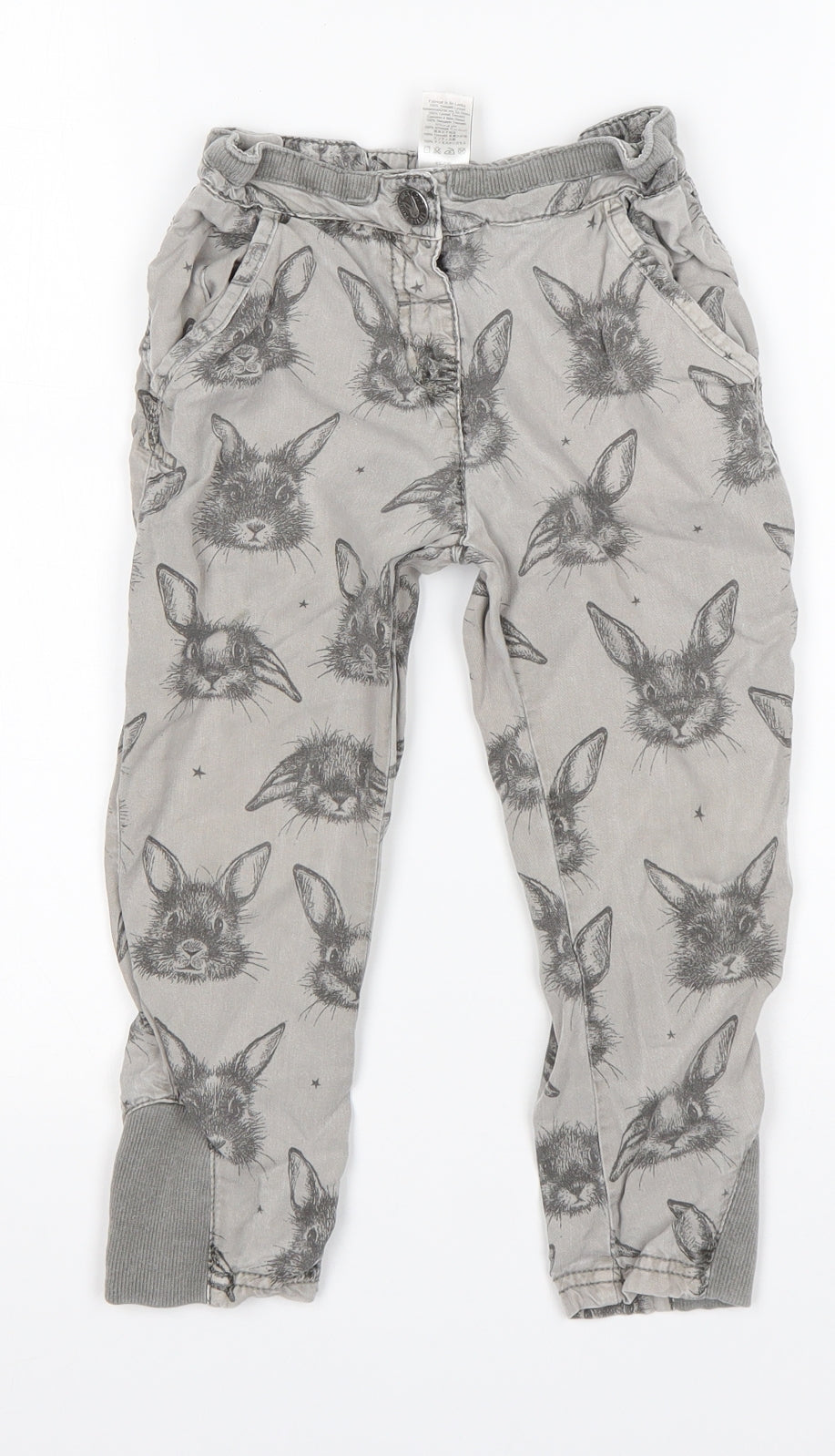 NEXT Boys Grey Animal Print Lyocell Skinny Jeans Size 3-4 Years  Regular