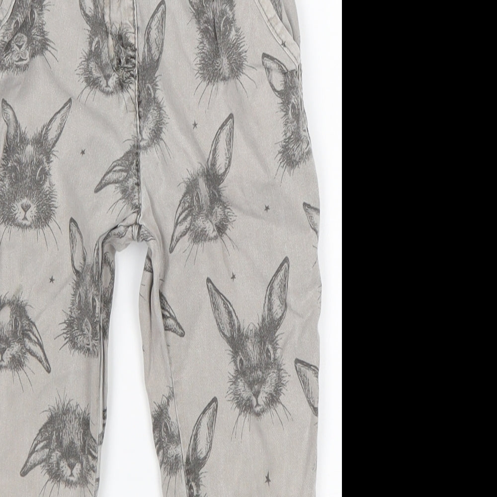 NEXT Boys Grey Animal Print Lyocell Skinny Jeans Size 3-4 Years  Regular