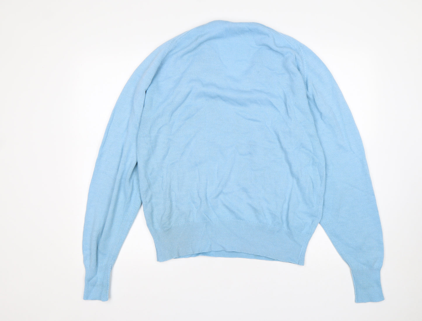 Slazenger Womens Blue V-Neck  Acrylic Pullover Jumper Size M