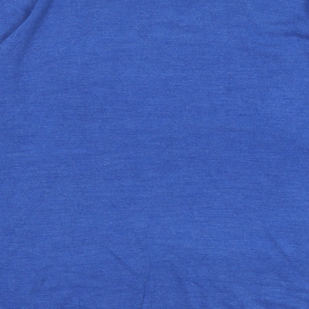 M&S Mens Blue V-Neck  Acrylic Pullover Jumper Size XL