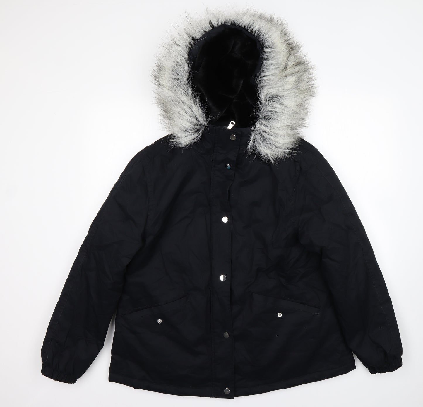 Primark Womens Black   Parka Coat Size L