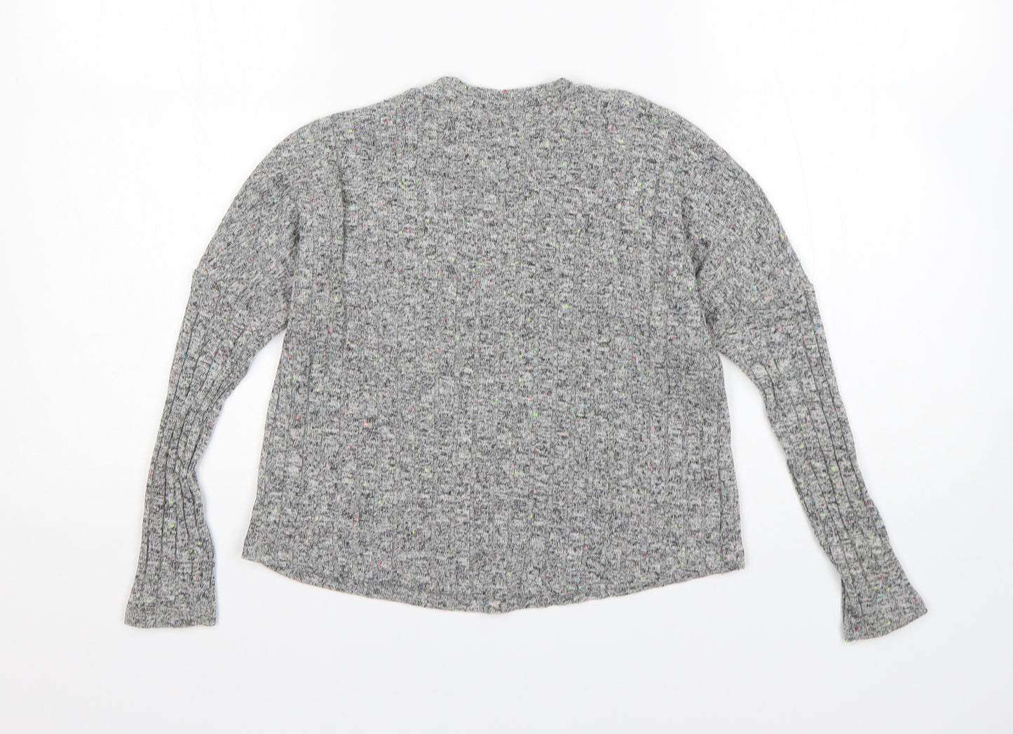George Girls Grey Round Neck  Polyester Pullover Jumper Size 9-10 Years