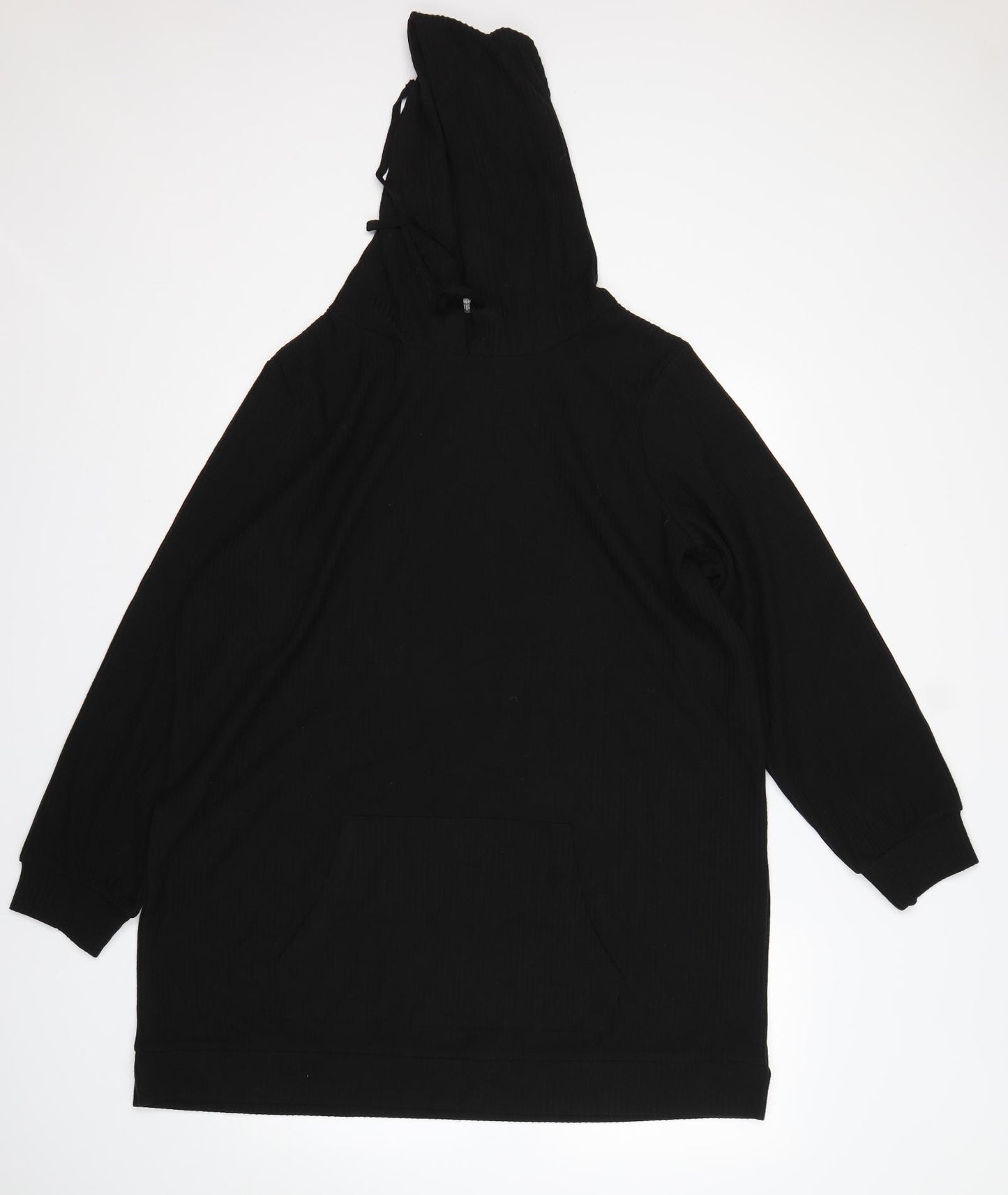 Nutmeg Womens Black  Polyester Pullover Hoodie Size 18
