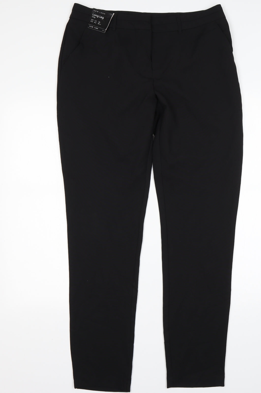 New Look Womens Black  Polyester Trousers  Size 14 L32 in Regular