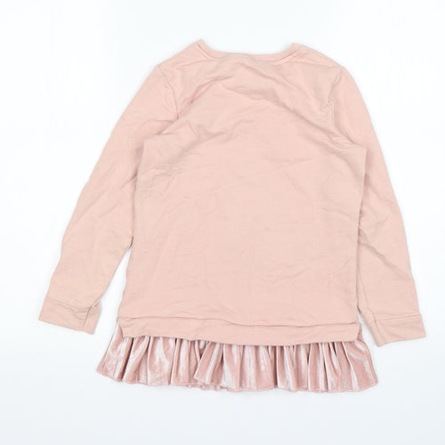 George Girls Pink  Cotton Jumper Dress  Size 7-8 Years  Round Neck