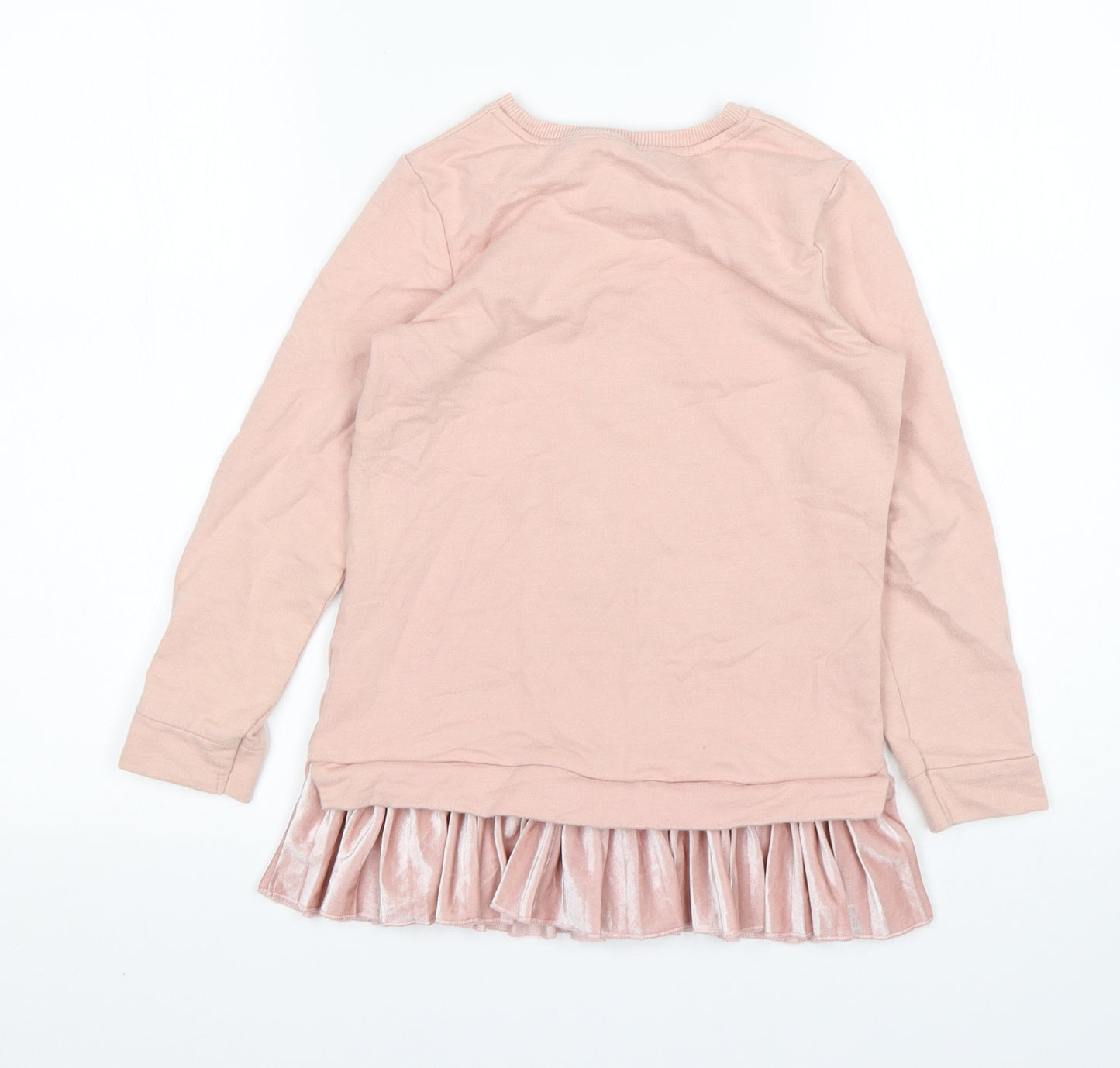 George Girls Pink  Cotton Jumper Dress  Size 7-8 Years  Round Neck