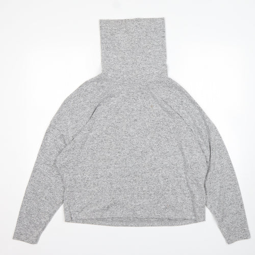 Primark Womens Grey Roll Neck  Polyester Pullover Jumper Size M