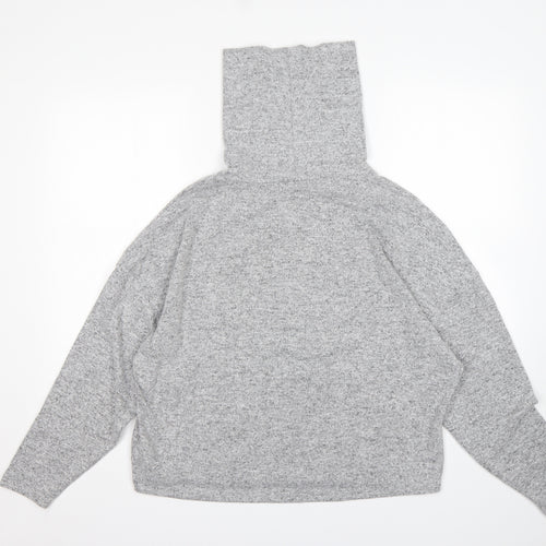 Primark Womens Grey Roll Neck  Polyester Pullover Jumper Size M