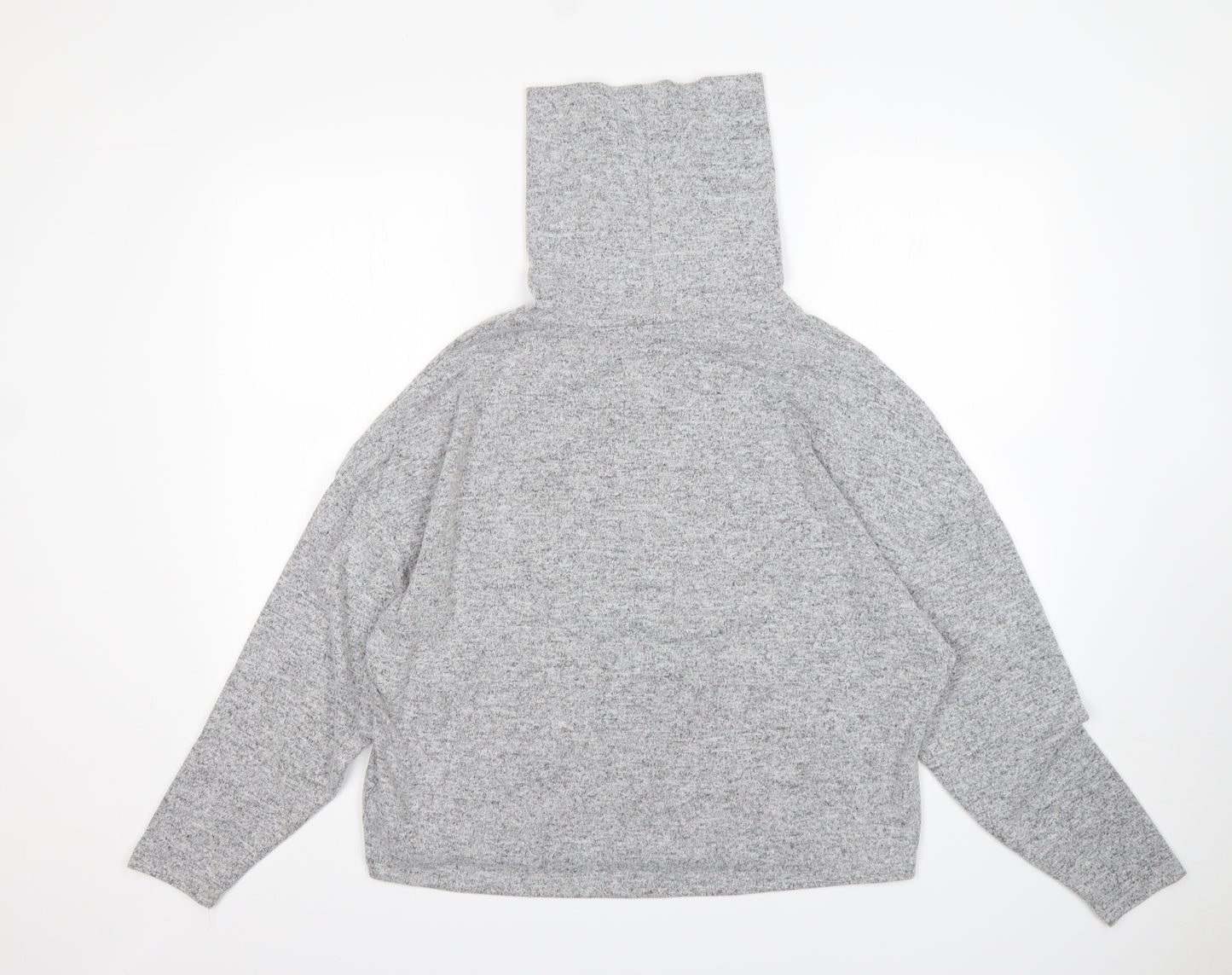 Primark Womens Grey Roll Neck  Polyester Pullover Jumper Size M