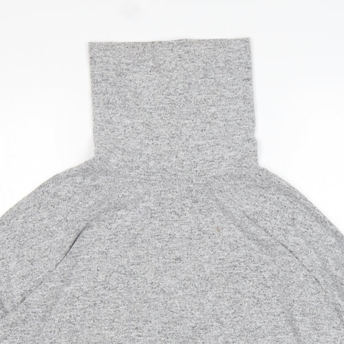 Primark Womens Grey Roll Neck  Polyester Pullover Jumper Size M