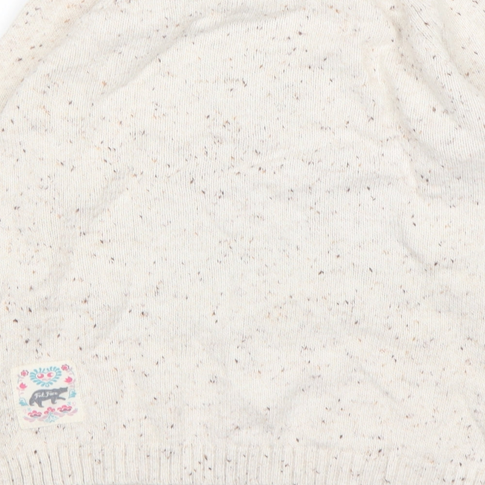 Fat Face Girls Multicoloured Round Neck Animal Print Cotton Pullover Jumper Size 8-9 Years