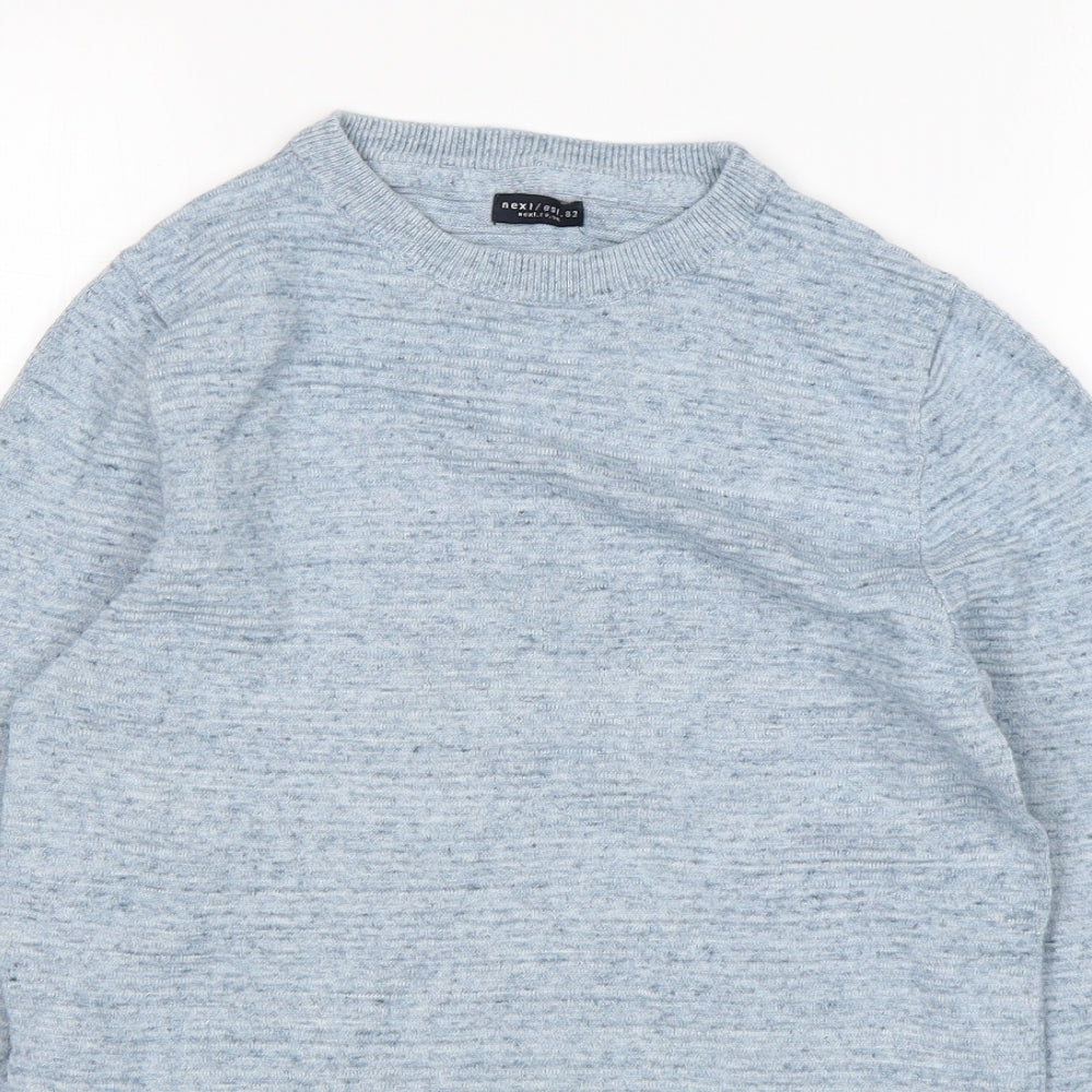 NEXT Boys Blue Round Neck  Cotton Pullover Jumper Size 10 Years