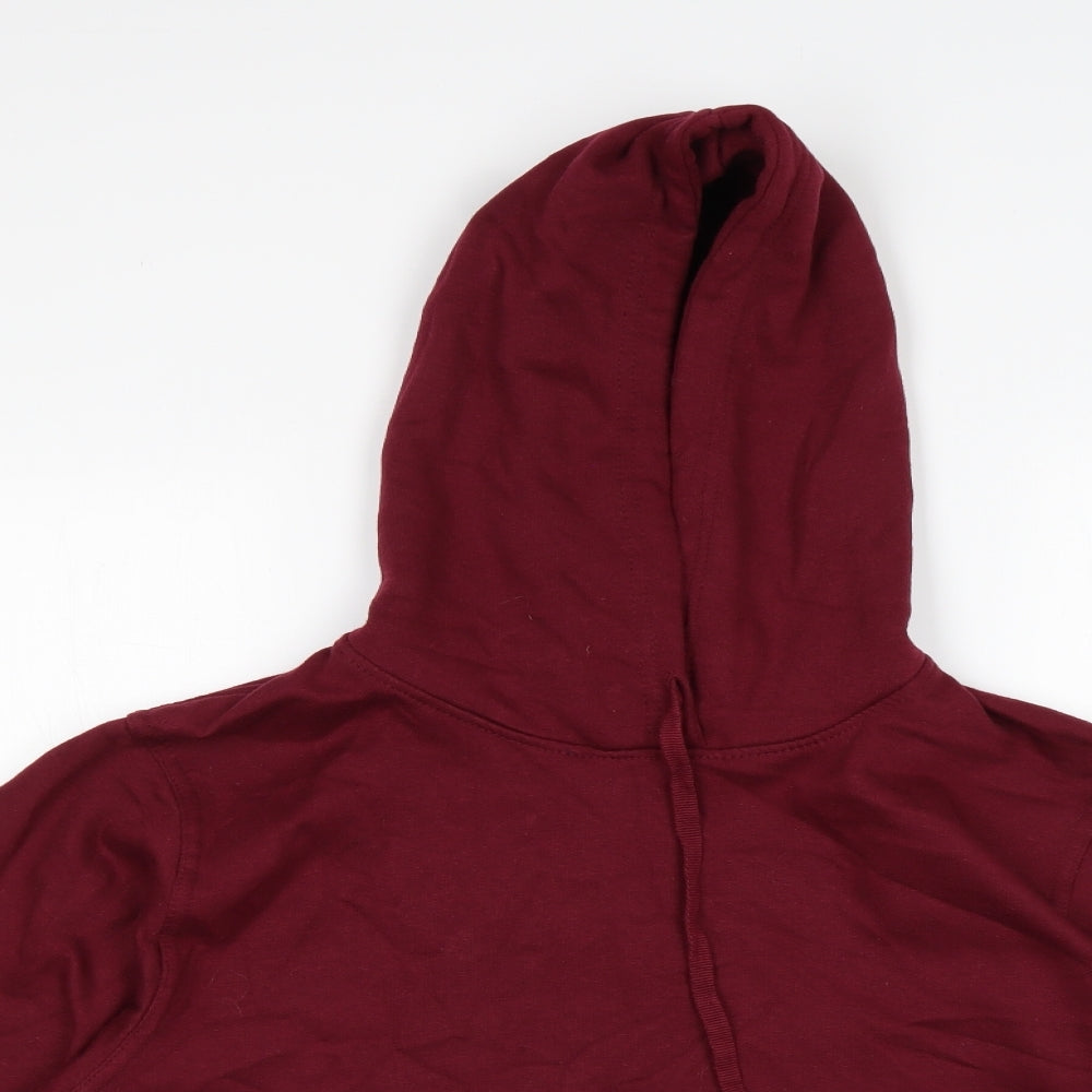 PRETTYLITTLETHING Womens Purple  Polyester Pullover Hoodie Size M   - Cropped