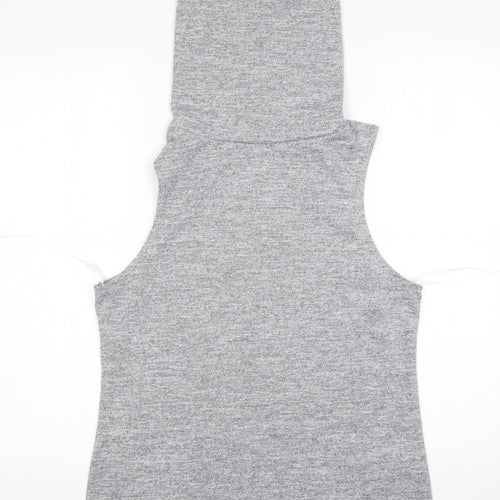 New Look Womens Grey Roll Neck  Polyester Vest Jumper Size 14