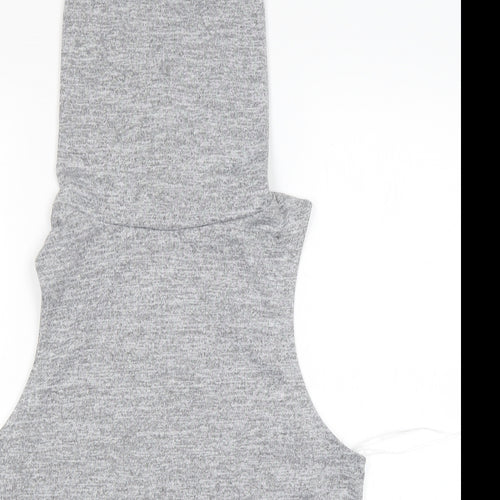 New Look Womens Grey Roll Neck  Polyester Vest Jumper Size 14