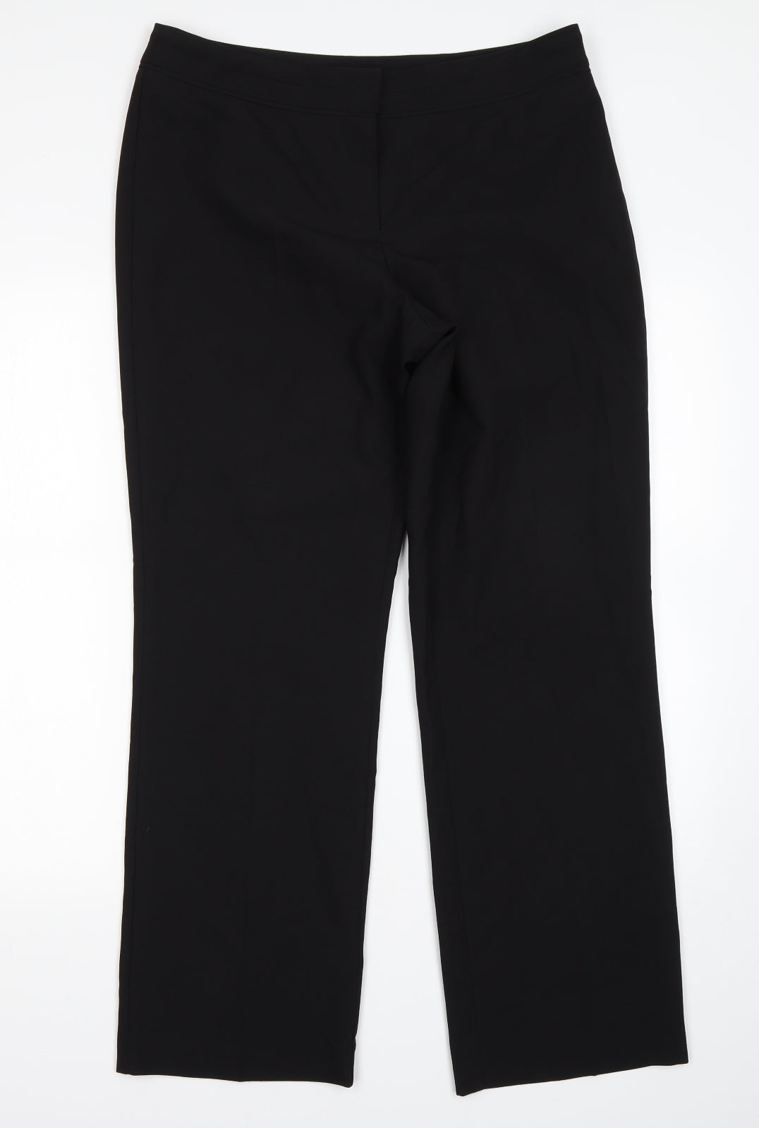 F&F Womens Black  Polyester Trousers  Size 12 L29 in Regular