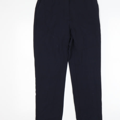 M&S Womens Blue  Polyester Trousers  Size 8 L26 in Regular