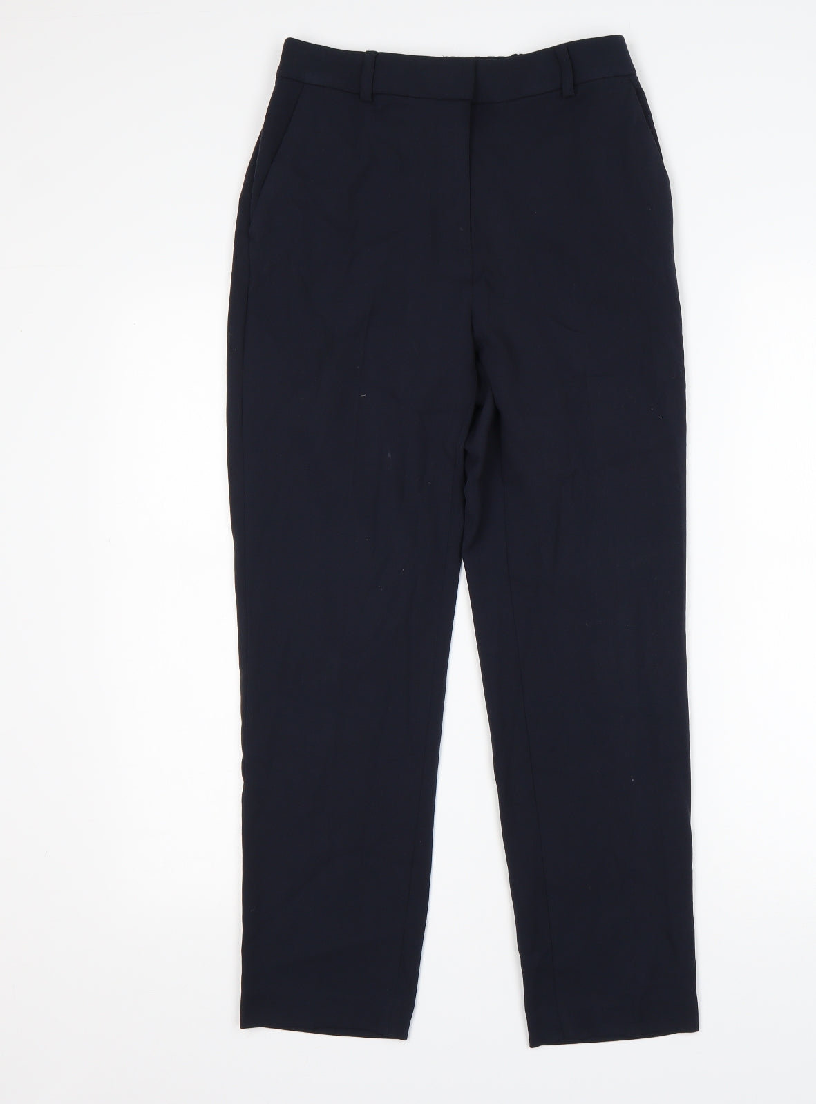 M&S Womens Blue  Polyester Trousers  Size 8 L26 in Regular