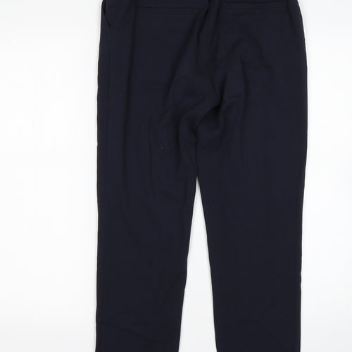 M&S Womens Blue  Polyester Trousers  Size 8 L26 in Regular