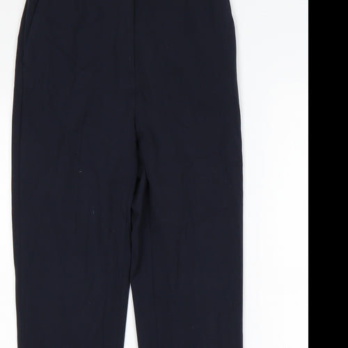 M&S Womens Blue  Polyester Trousers  Size 8 L26 in Regular