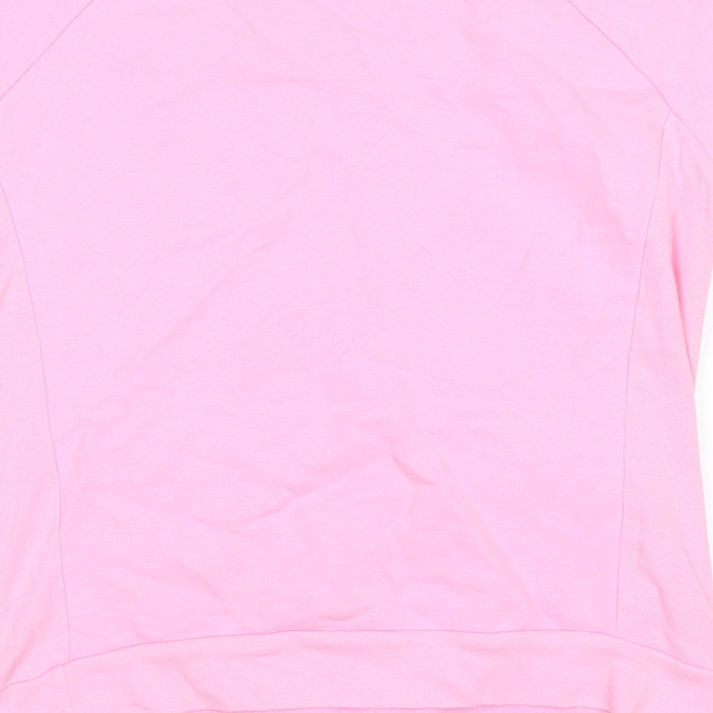 Teenage Millionaire Womens Pink Round Neck  Cotton Pullover Jumper Size M