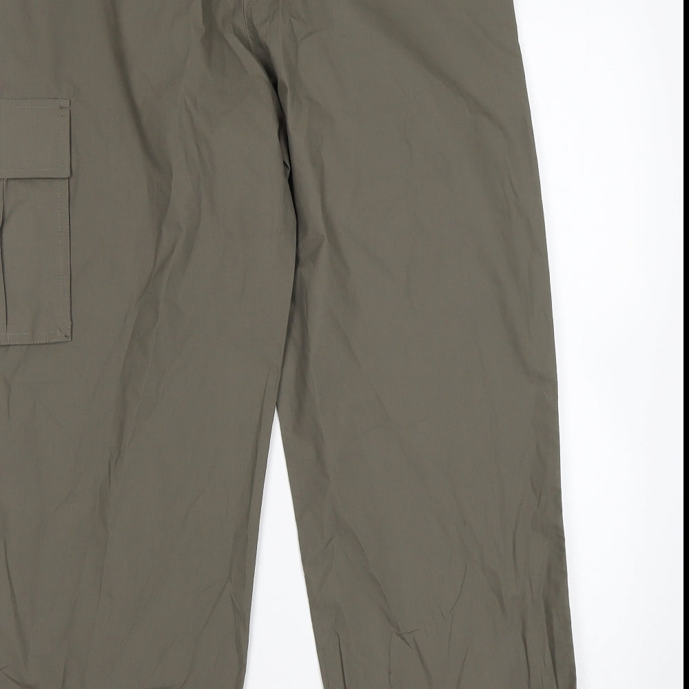 Mountain Life Womens Green  Polyester Rain Trousers Trousers Size 10 L27 in Regular
