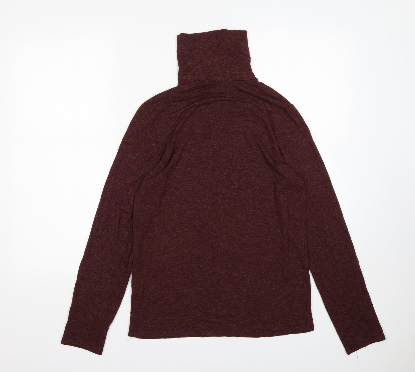 George Womens Brown  Viscose Basic T-Shirt Size 12 Roll Neck