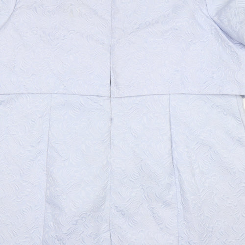 Simply Be  Womens Blue Floral Polyester A-Line  Size 16  Round Neck