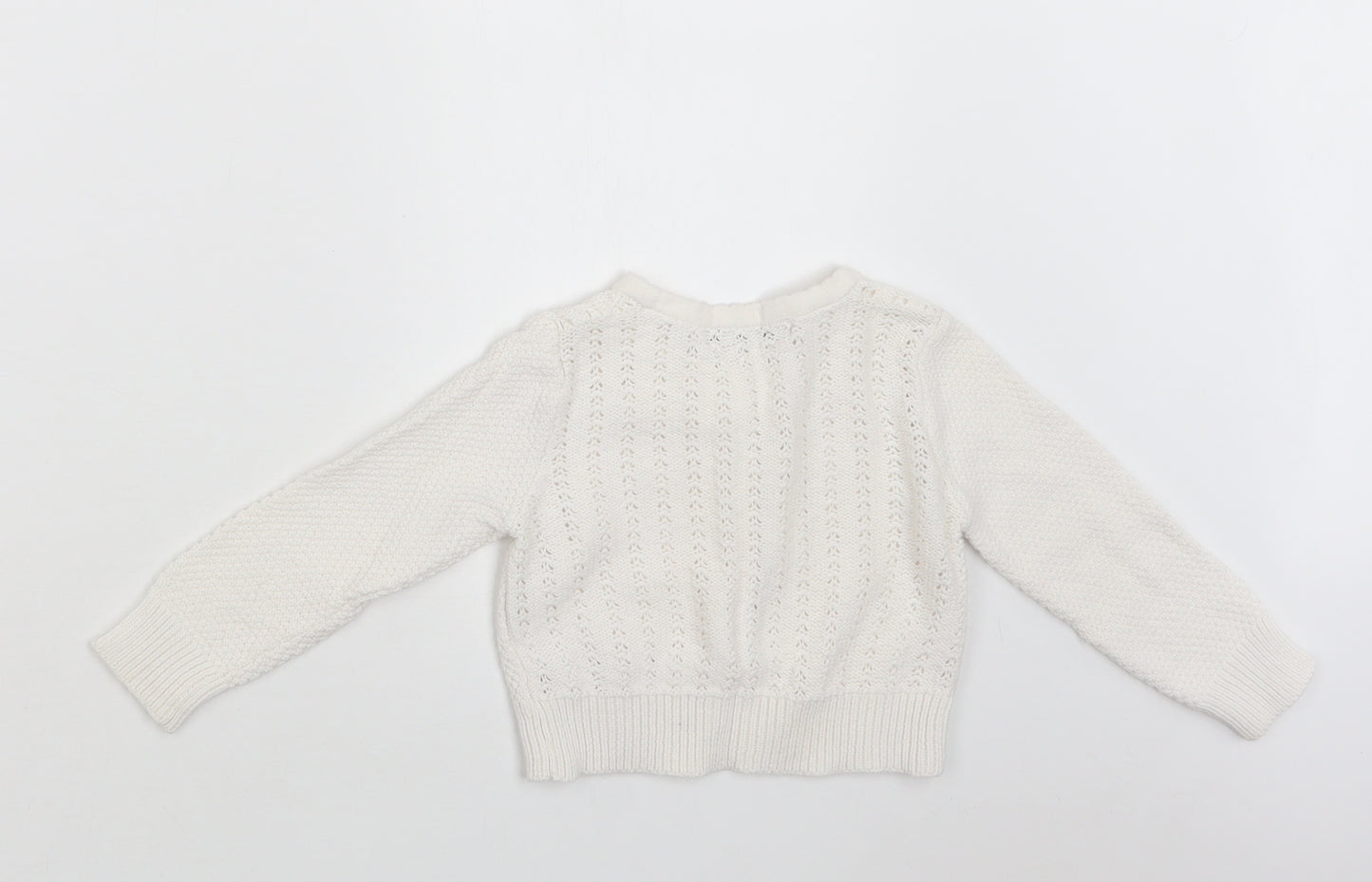 George Baby White  Cotton Cardigan Jumper Size 18-24 Months  Button