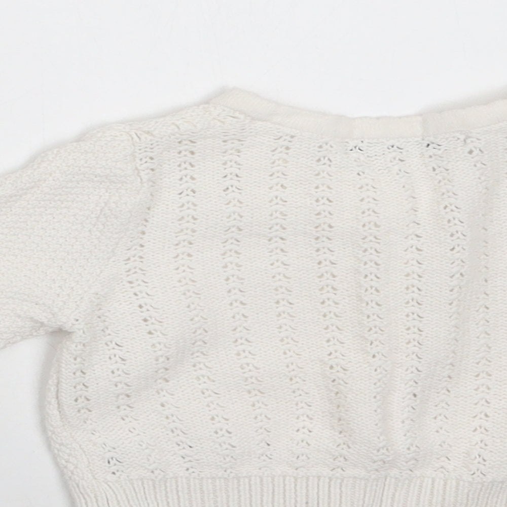 George Baby White  Cotton Cardigan Jumper Size 18-24 Months  Button