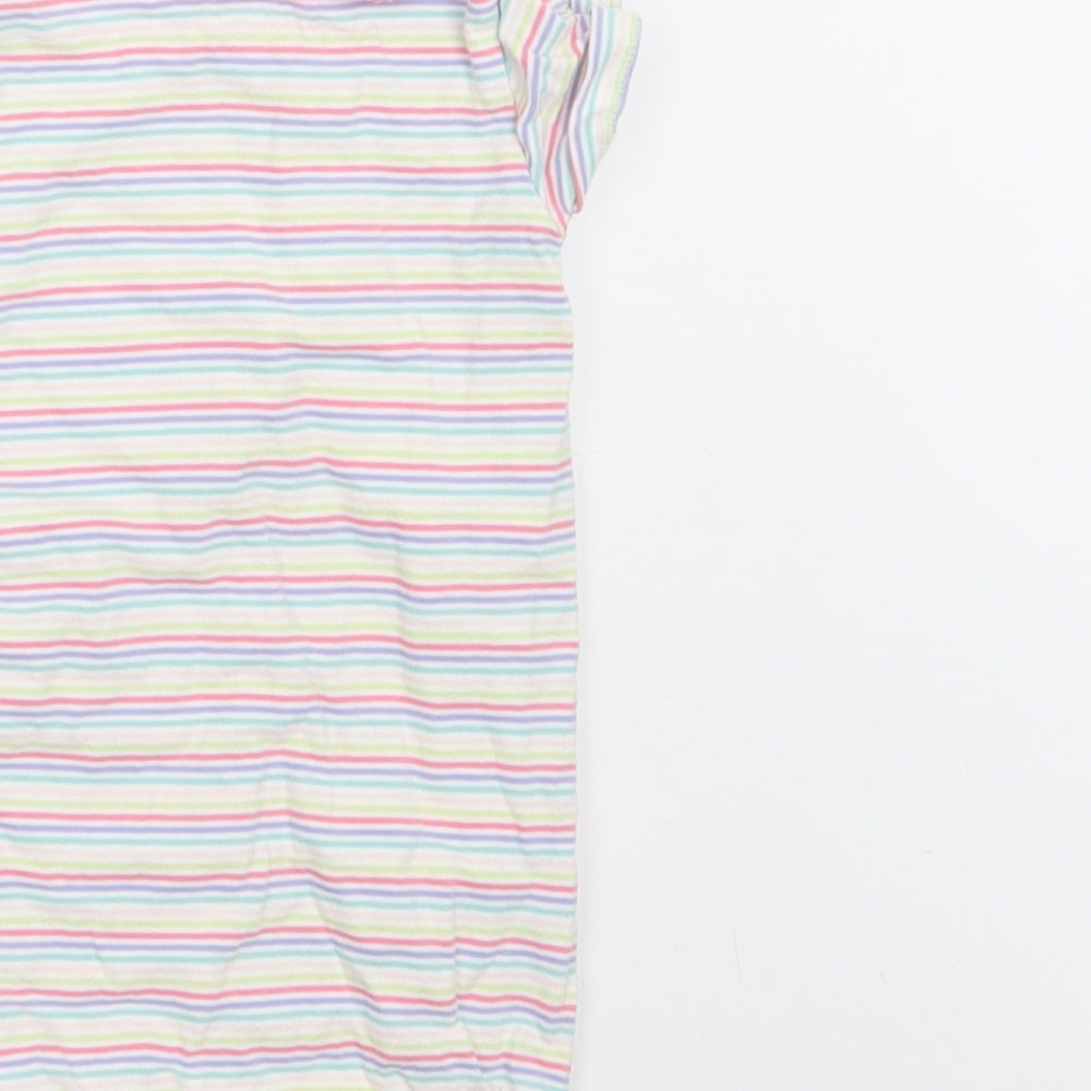 NEXT Baby Multicoloured Striped Cotton Romper One-Piece Size 9-12 Months  Snap