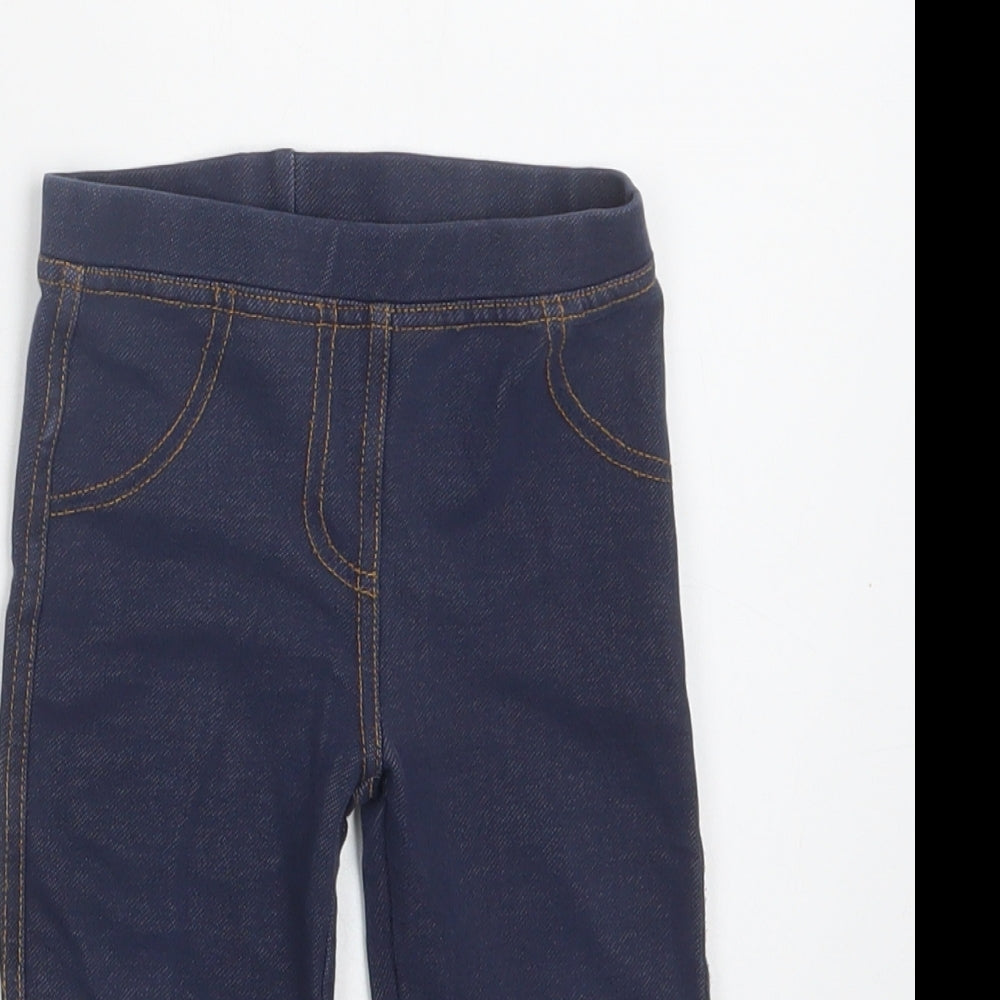 F&F Baby Blue  Cotton Jogger Trousers Size 9-12 Months