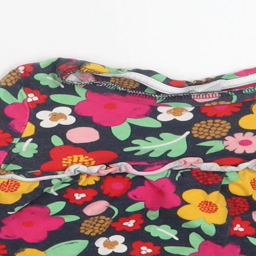TU Baby Multicoloured Floral Cotton Basic Blouse Size 9-12 Months Crew Neck