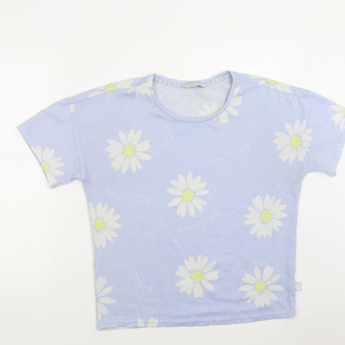 George Womens Blue Floral Polyester Top Pyjama Top Size 10