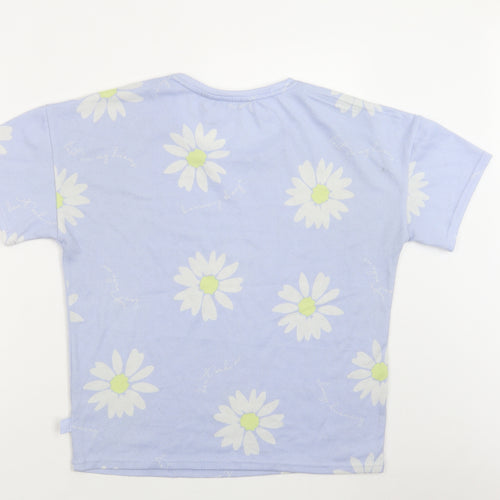 George Womens Blue Floral Polyester Top Pyjama Top Size 10