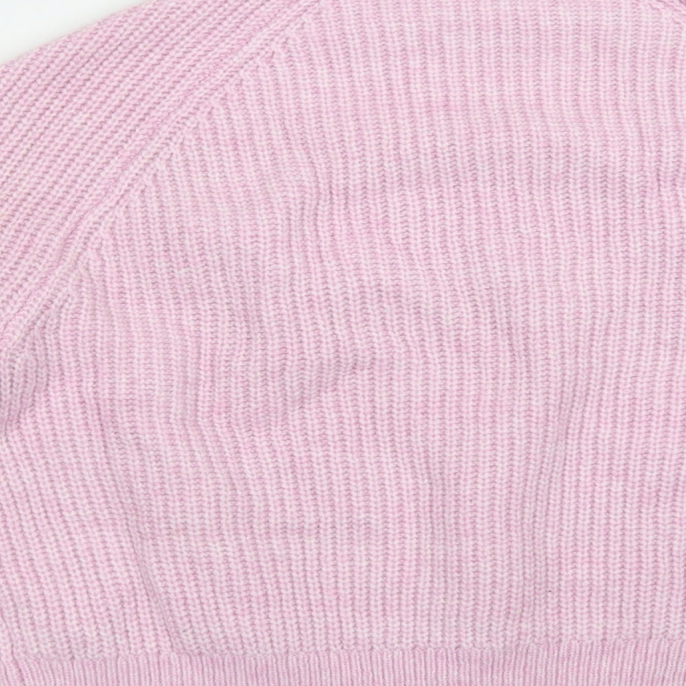 Primark Womens Purple Mock Neck  Acrylic Pullover Jumper Size S