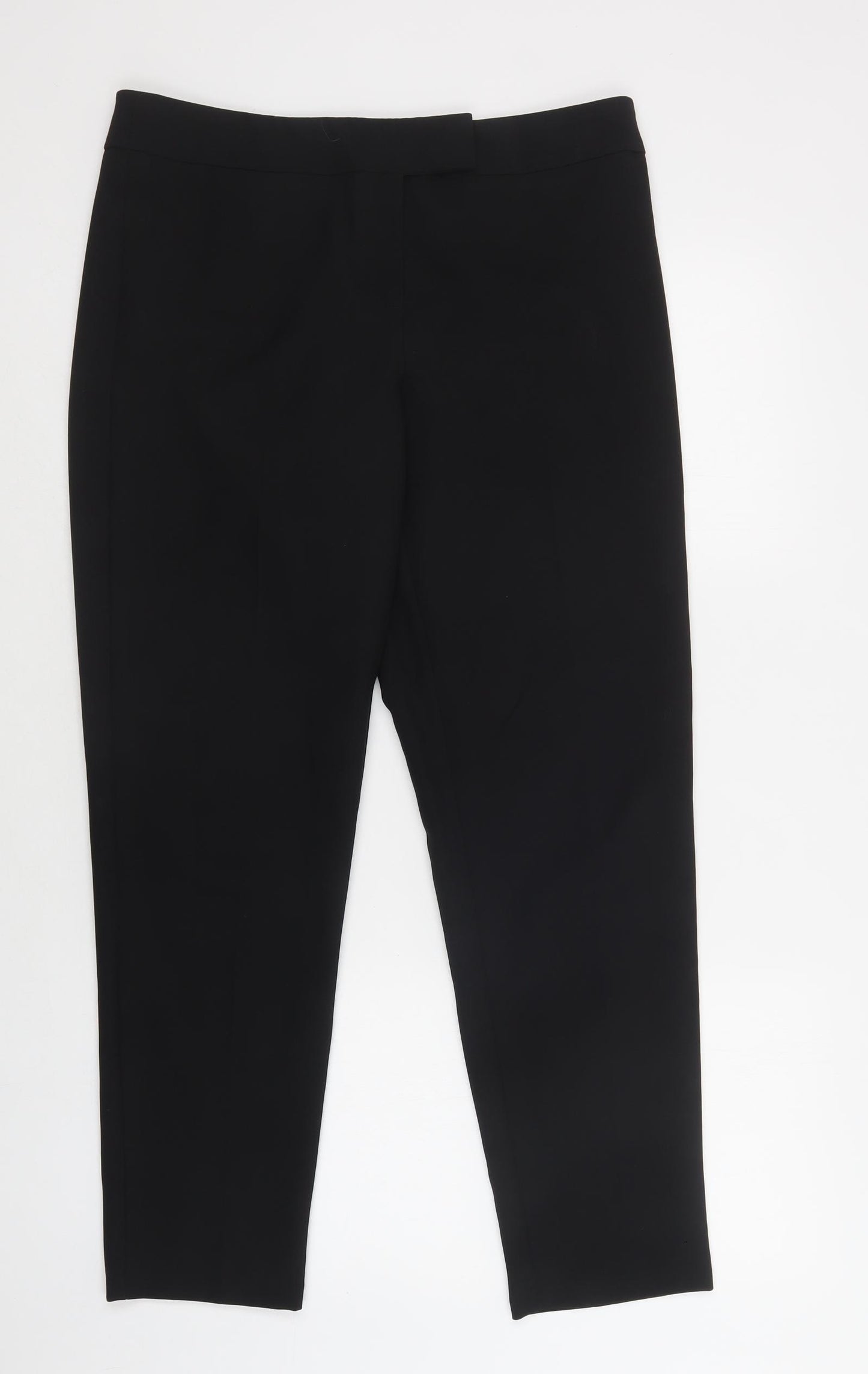George Womens Black  Polyester Dungarees Trousers Size 12 L29 in Regular Hook & Loop