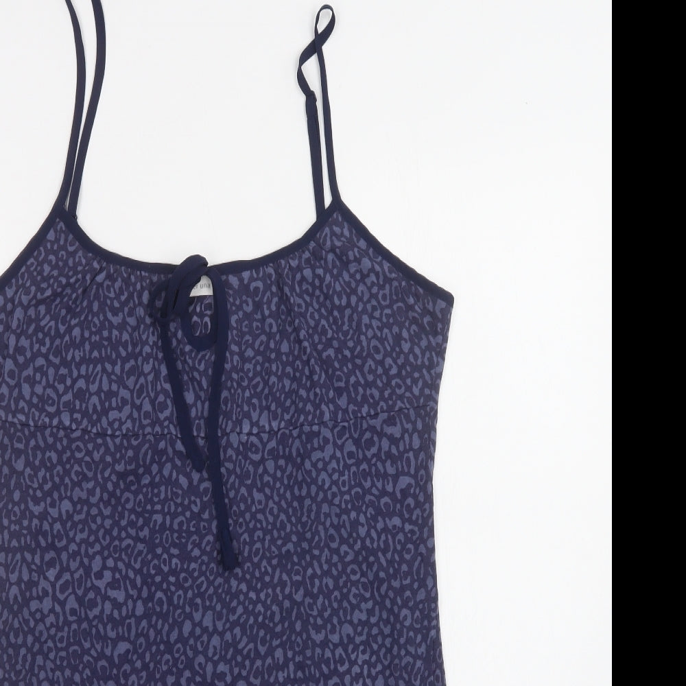 Per Una Womens Blue Animal Print Cotton Cami Dress Size 14