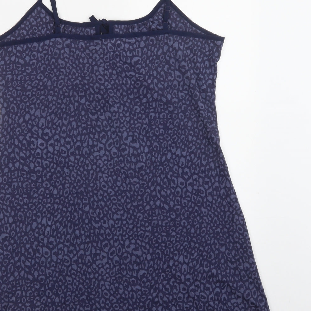 Per Una Womens Blue Animal Print Cotton Cami Dress Size 14